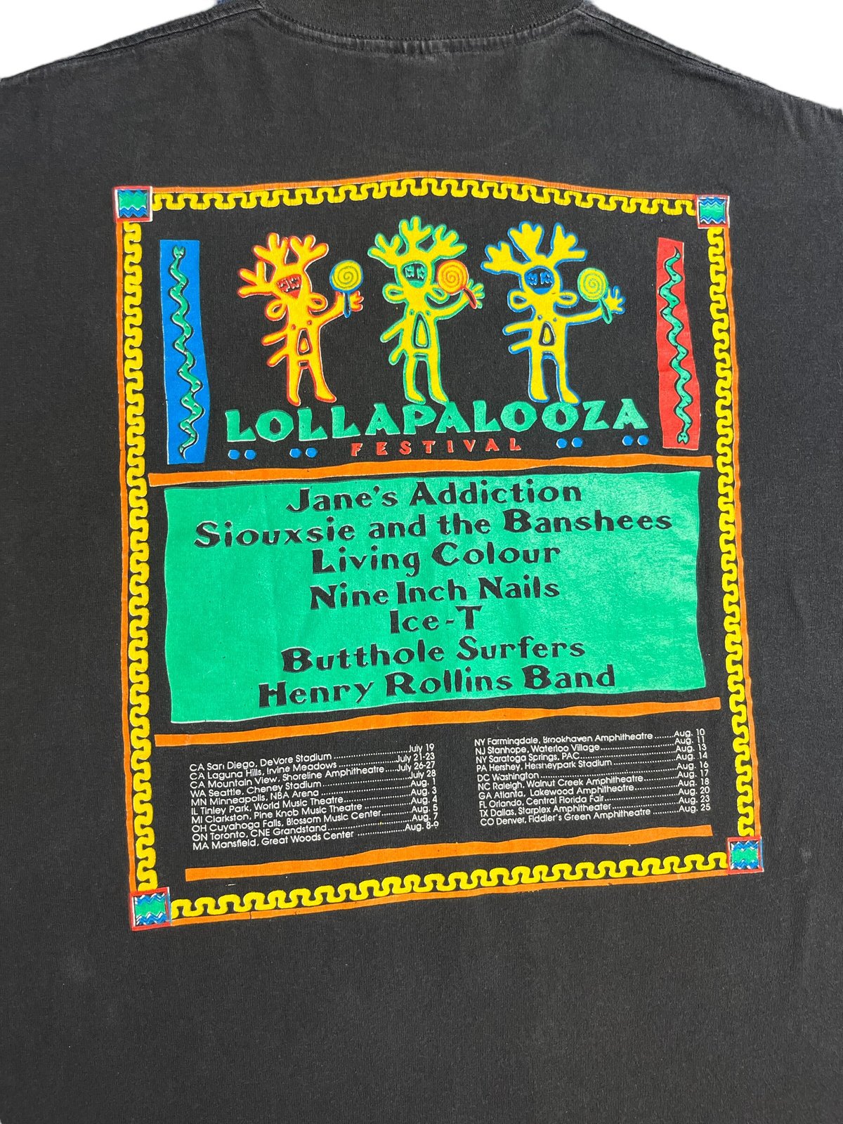 Jane's Addiction LOLLAPALOOZA 1991 T-shirt boo...