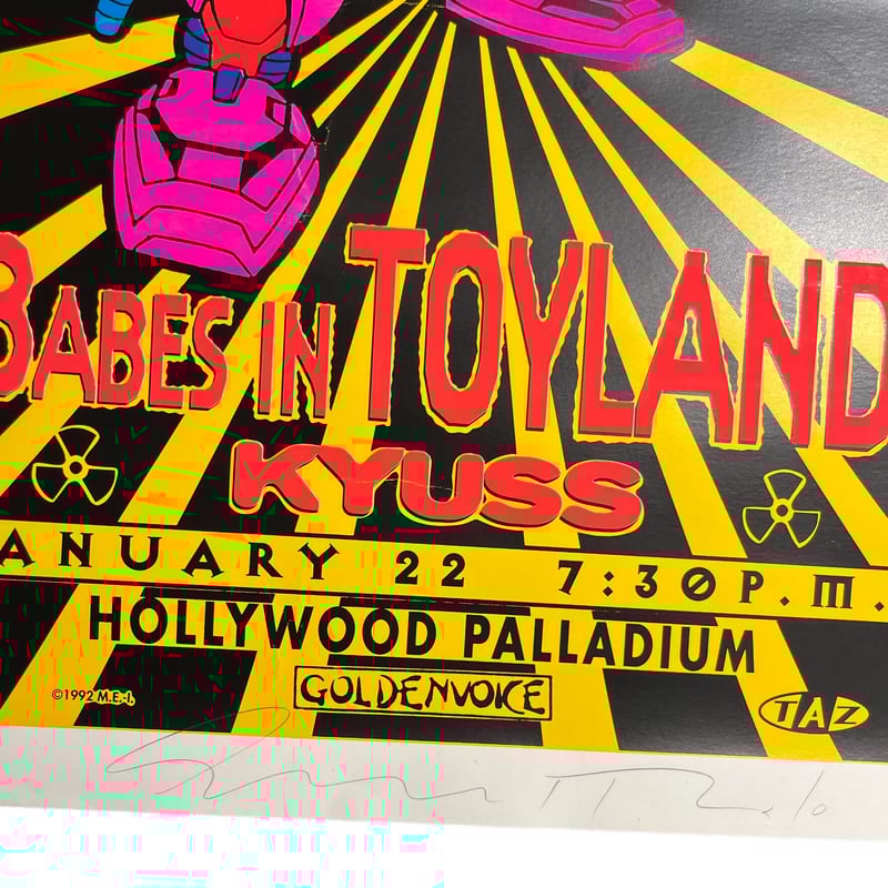 FAITH NO MORE 1992 TAZ POSTER HOLLYWOOD PALLADI