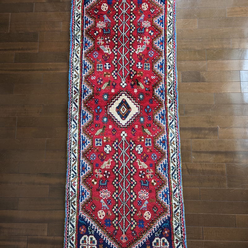 トライバルラグ　ウズベキスタン産　ランナー トライバルラグ ウズベキスタン産 ランナー 映える
