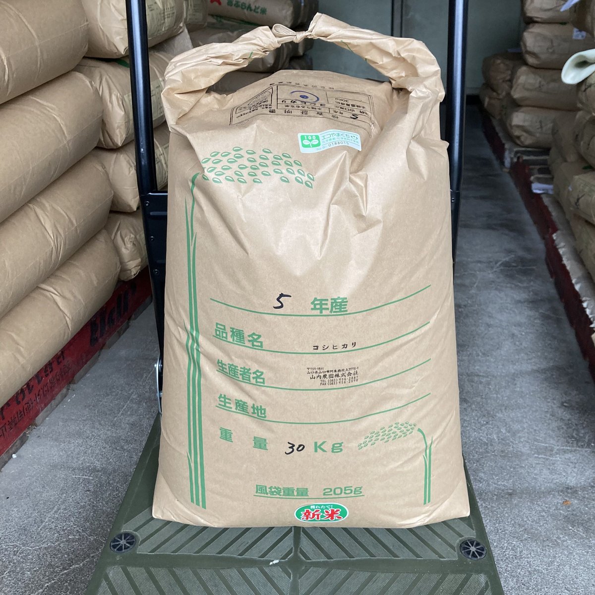 山口県産　コシヒカリ30Kg(精米済) 山口県阿武町産 コシヒカリ 30kg 精米済