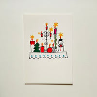 Post Card / bougies de Noël