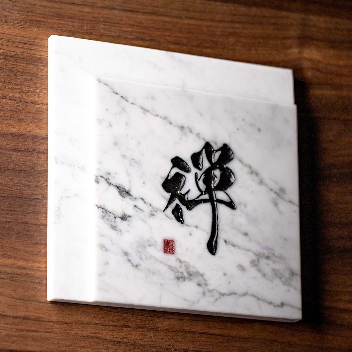 筆書き彫刻】大理石オブジェ「禅」 | 石のシンシア