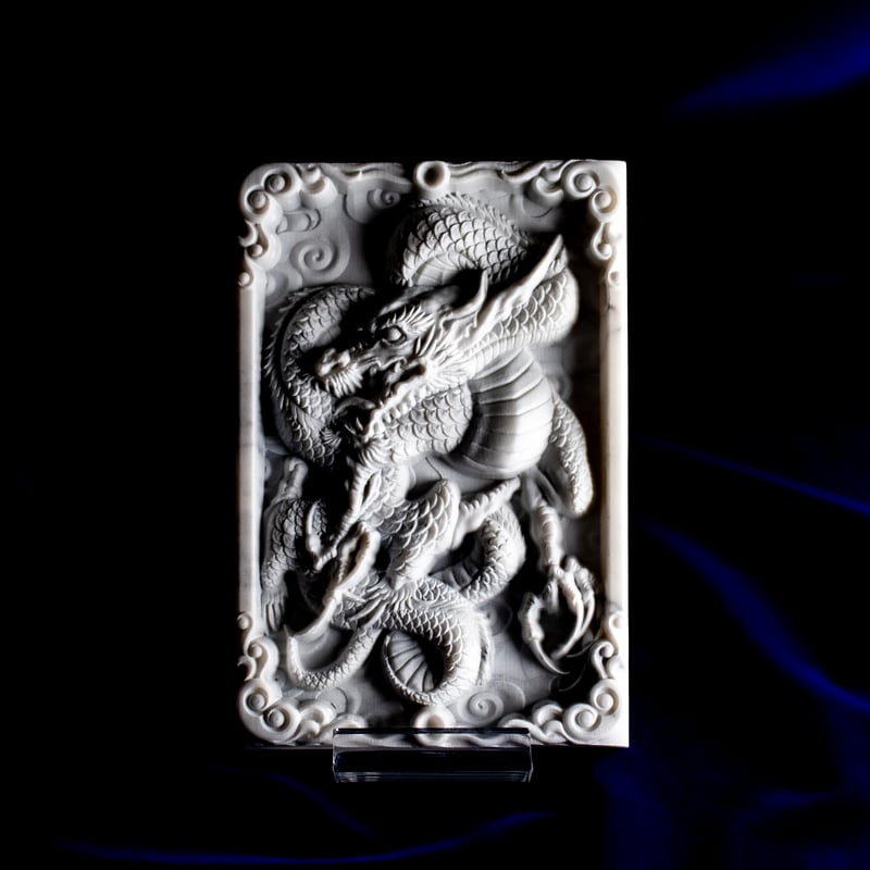 天然大理石彫刻【白龍】 | 石のシンシア