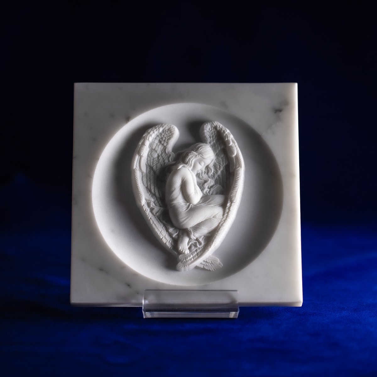 大理石彫刻アクセントウォール【天使の安らぎ】 | 石のシンシア