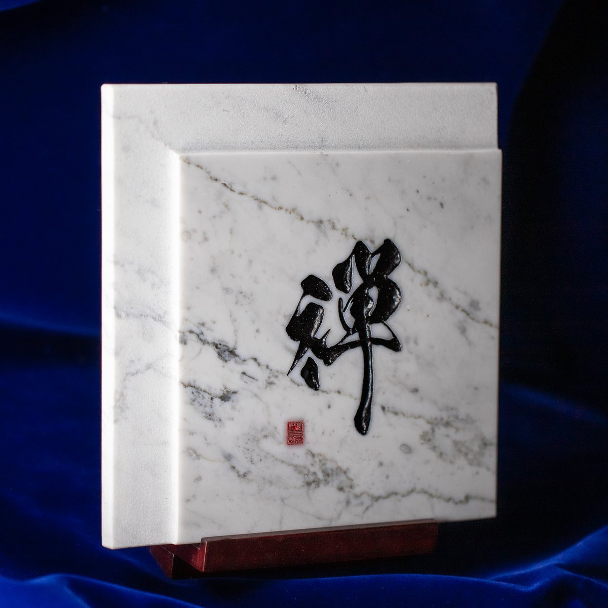 筆書き彫刻】大理石オブジェ「禅」 | 石のシンシア