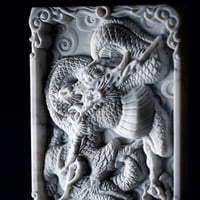 天然大理石彫刻【白龍】