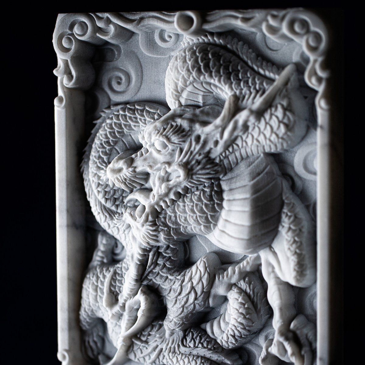 天然大理石彫刻【白龍】 | 石のシンシア