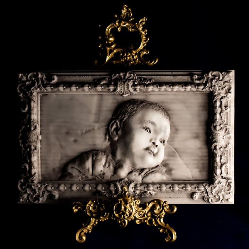 豪華額】カスタムメイド・大理石レリーフ【肖像彫刻】 | 石のシンシア