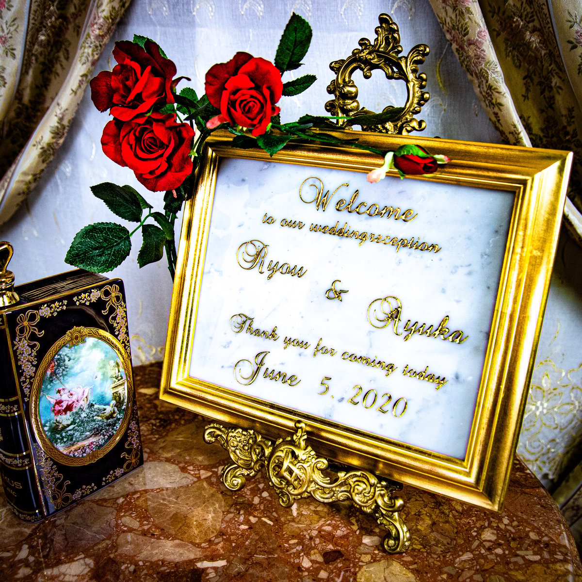 大理石ウェルカムボード【文字彫刻】 | 石のシンシア