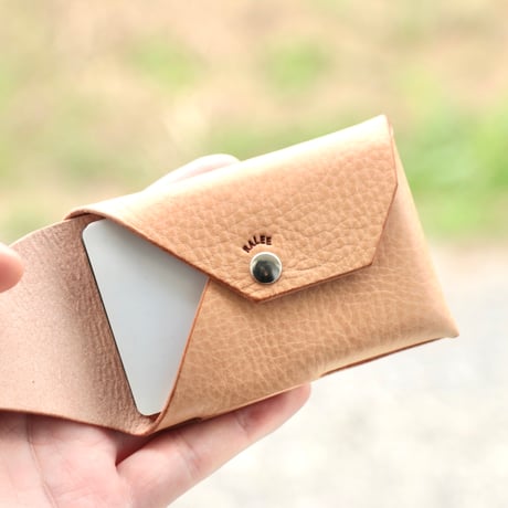一枚革を折って作るカードケース【single piece of leather】pass case