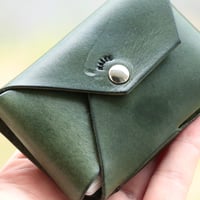一枚革を折って作るカードケース【single piece of leather】pass case