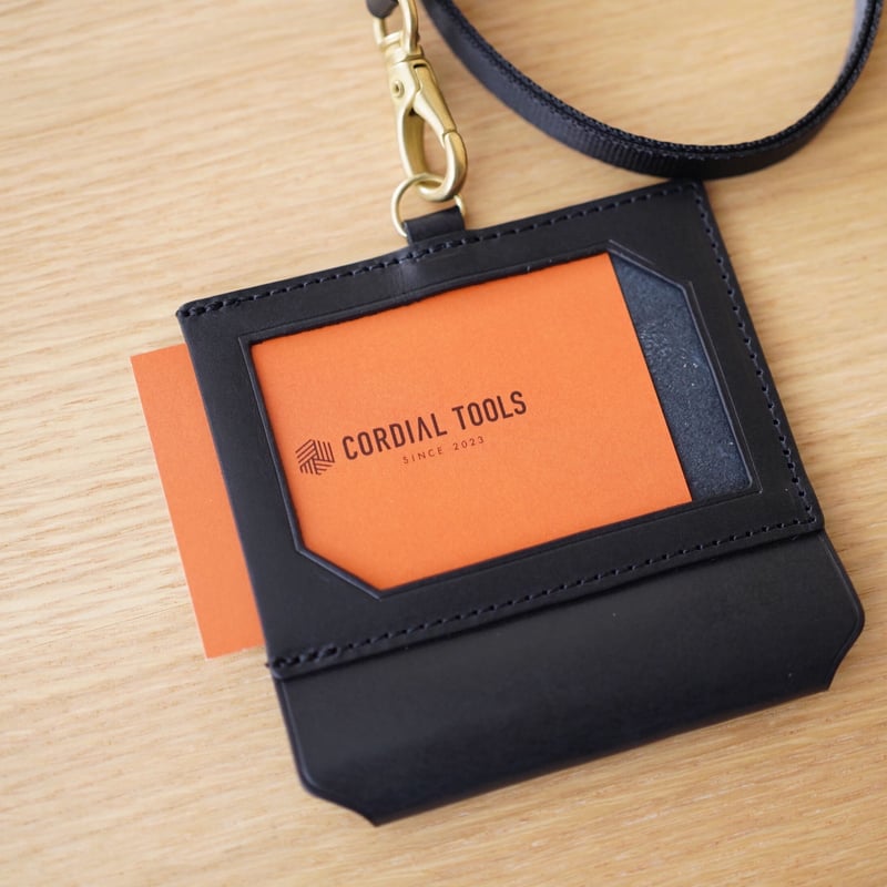 文具好きのためのIDケース｜ペンホルダー付き（ブラック）CT03