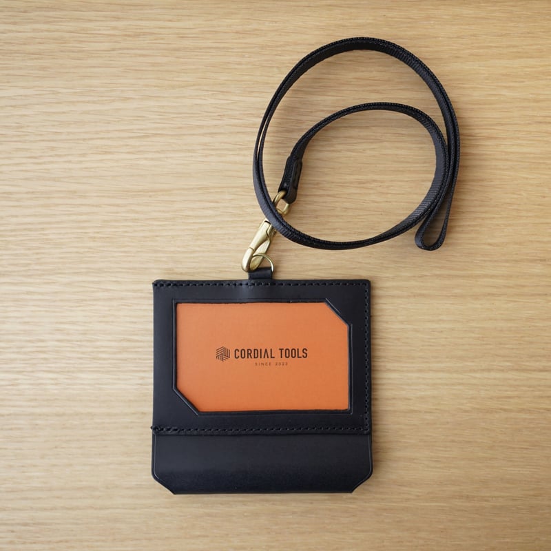 文具好きのためのIDケース｜ペンホルダー付き（ブラック）CT03