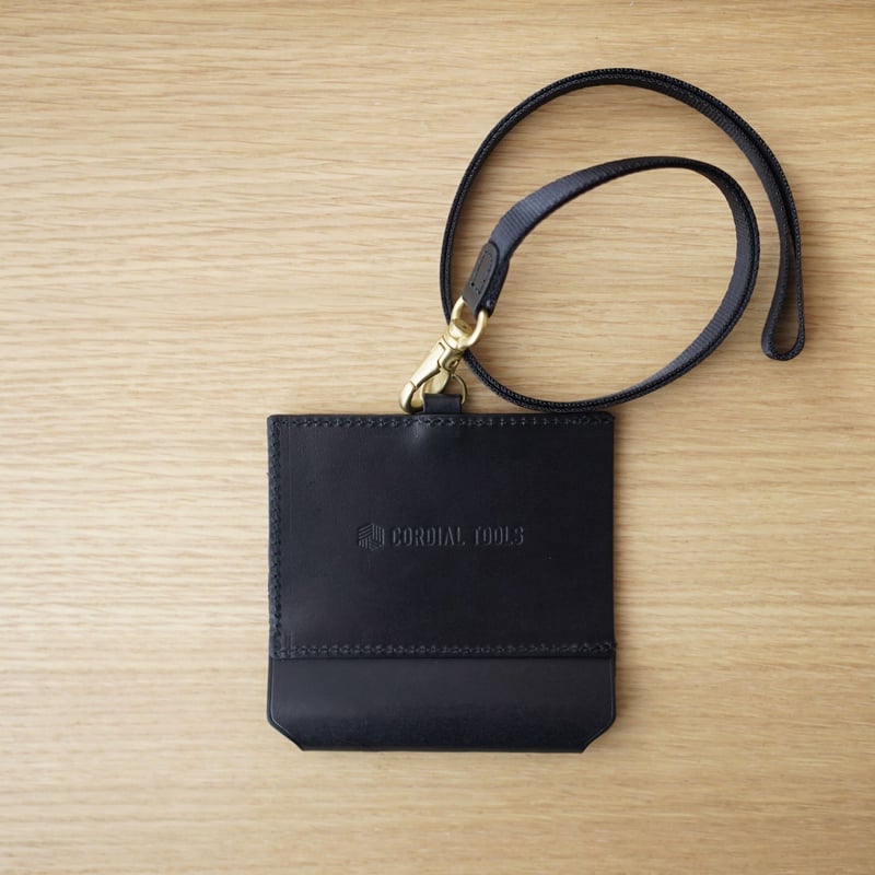 文具好きのためのIDケース｜ペンホルダー付き（ブラック）CT03