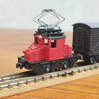 Nゲージ　旧上田電鉄丸子線 EB4111　w/ワム3500+ワフ301 貨車セット