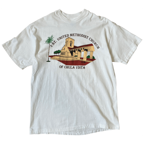 90s USA church printed T-shirt