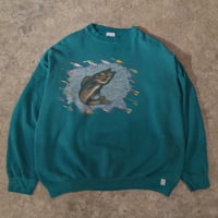 90s USA black bus printed sweat