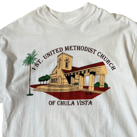 90s USA church printed T-shirt