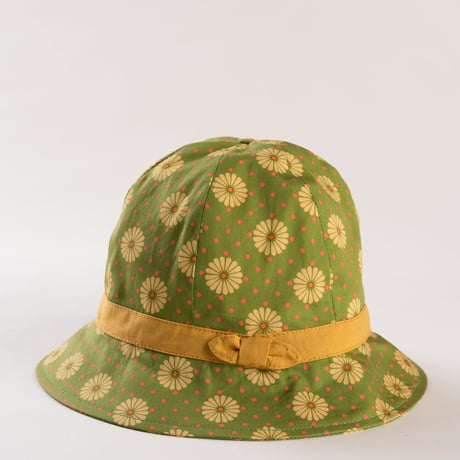 ベビー帽子＊菊ｘ黄緑