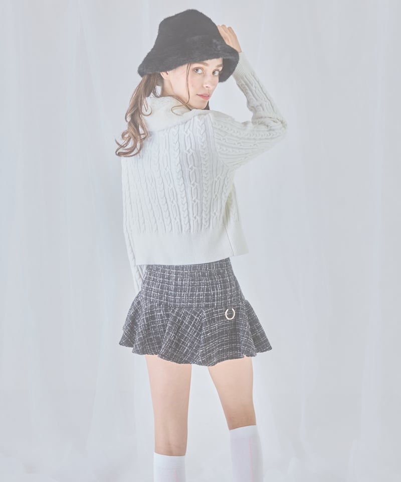 tweed inner skirt (black) | ミヌエール（minuére）
