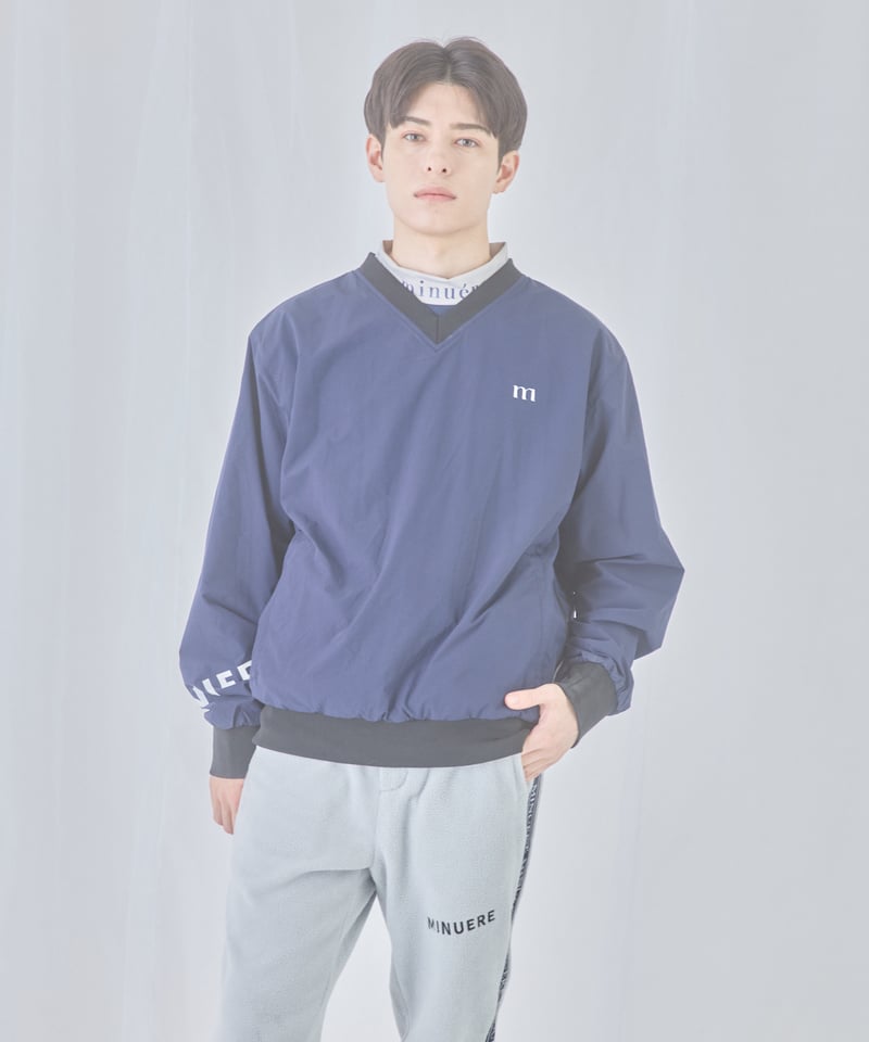 unisex reversible rain wind breaker (navy/black