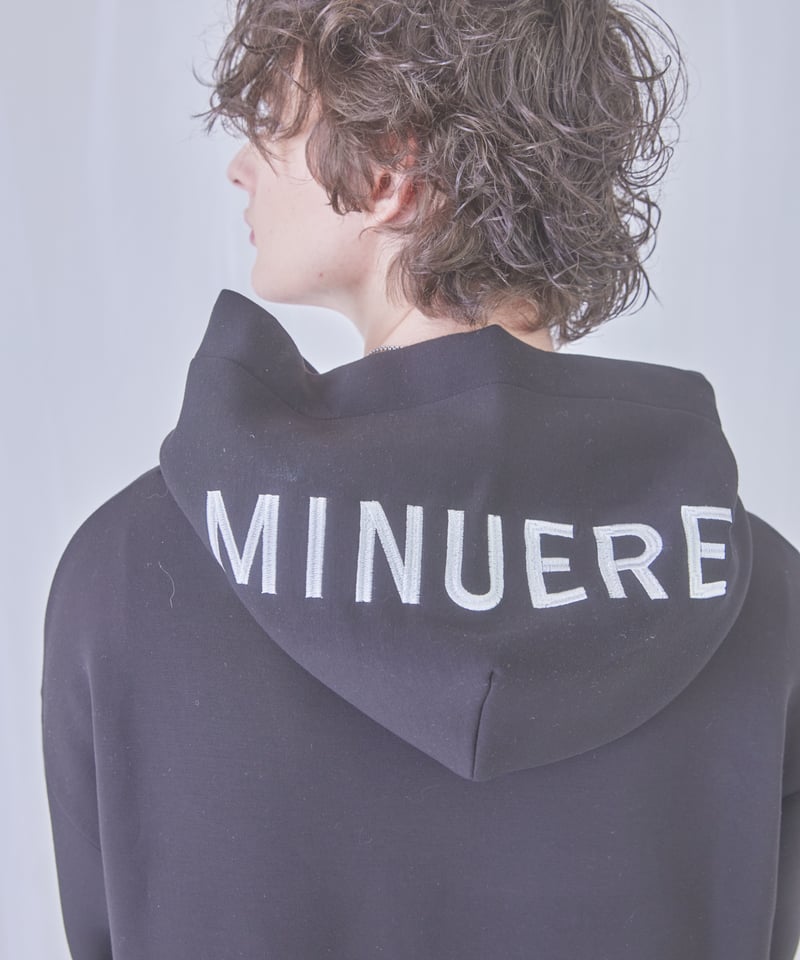 unisex emboss hoodie (dark brown) | ミヌエール（minuére）