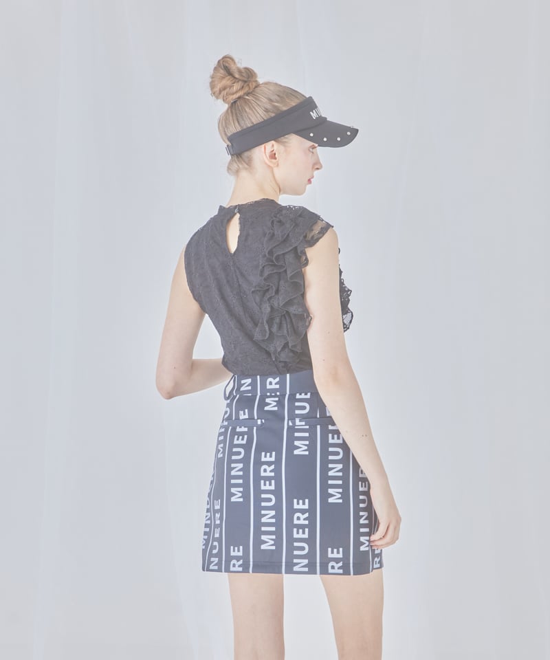 race sleeve tops（black） | ミヌエール（minuére）