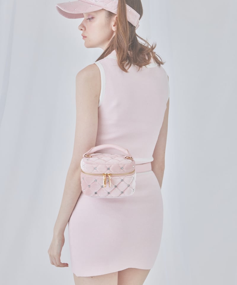 piping onepiece & cardigan set (pink) | ミヌエール(m piping onepiece & cardigan set (pink) | ミヌエール(m