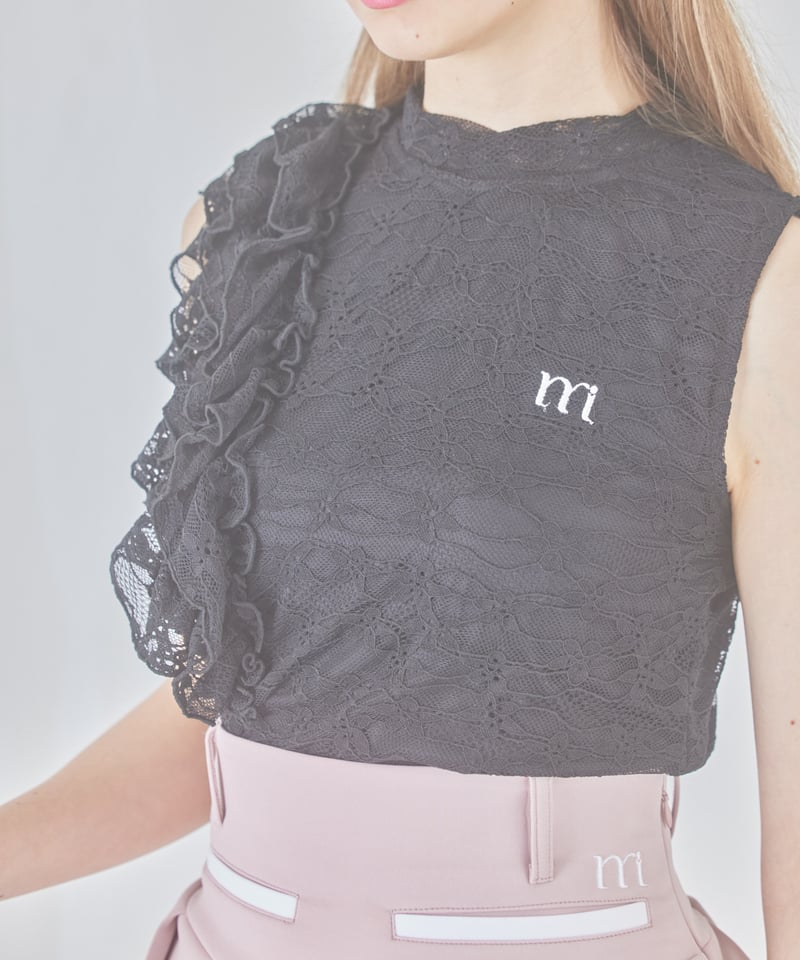 ミヌエール（minuere）/race sleeve tops race sleeve tops（black） | ミヌエール（minuére）