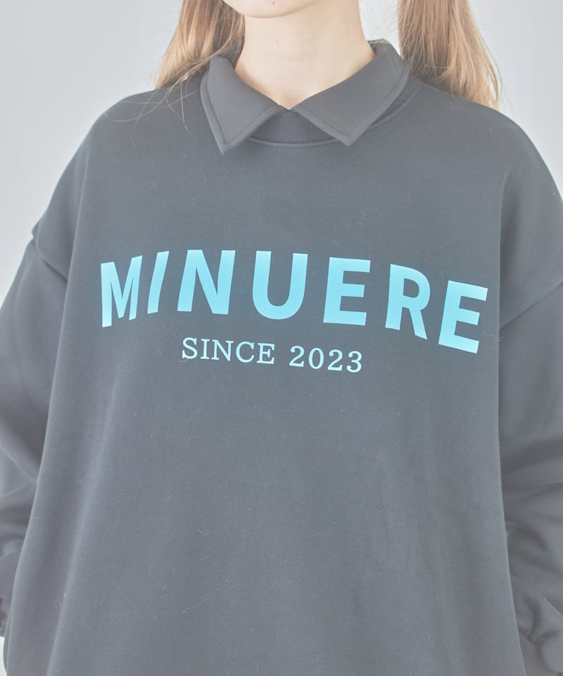 unisex logo sweat (black) | ミヌエール（minuére）