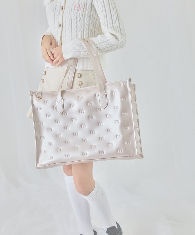 big tote bag (pearl écru) | ミヌエール（minuére）