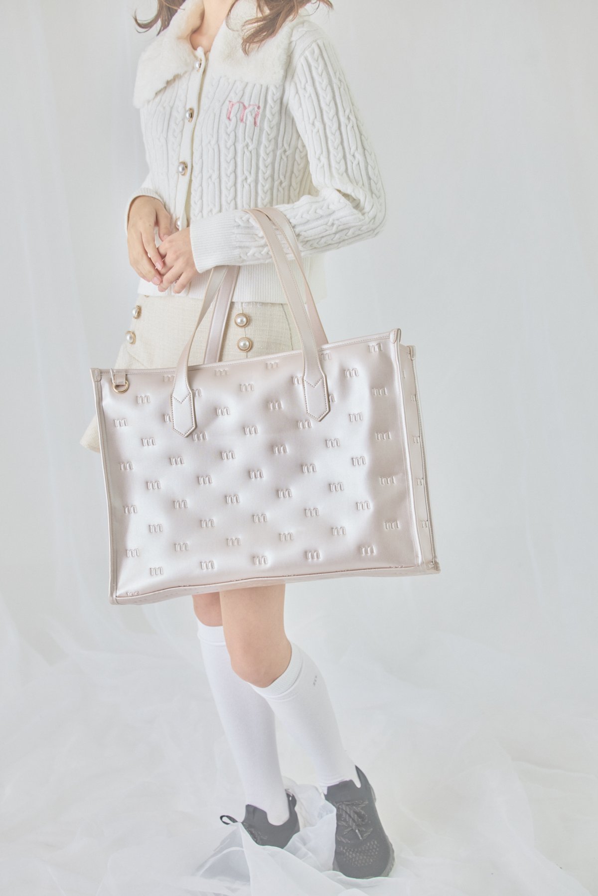 big tote bag (pearl écru) | ミヌエール（minuére）