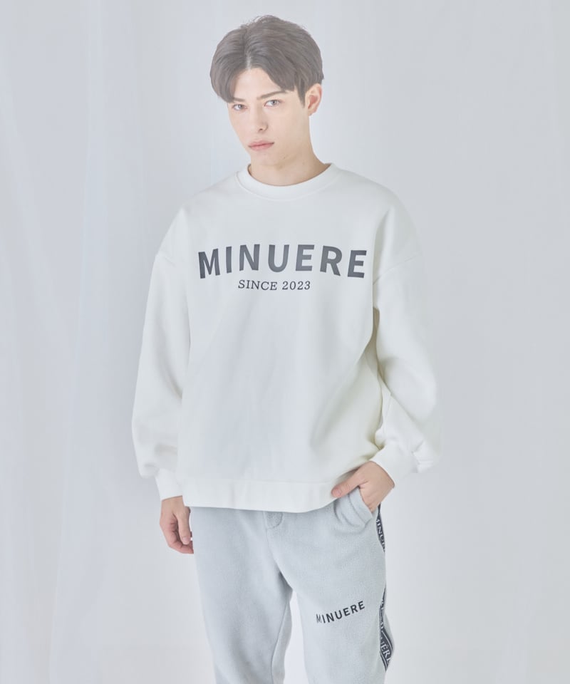 unisex logo sweat (white) | ミヌエール（minuére）