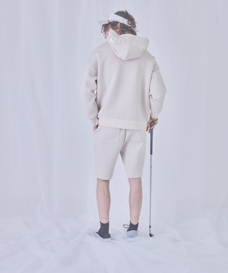 再入荷】unisex emboss hoodie (ivory) | ミヌエール（minuére）