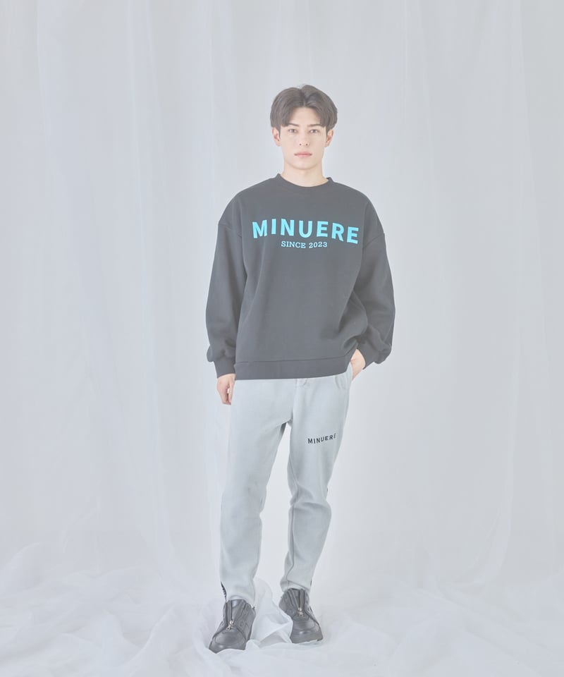unisex logo sweat (black) | ミヌエール（minuére）