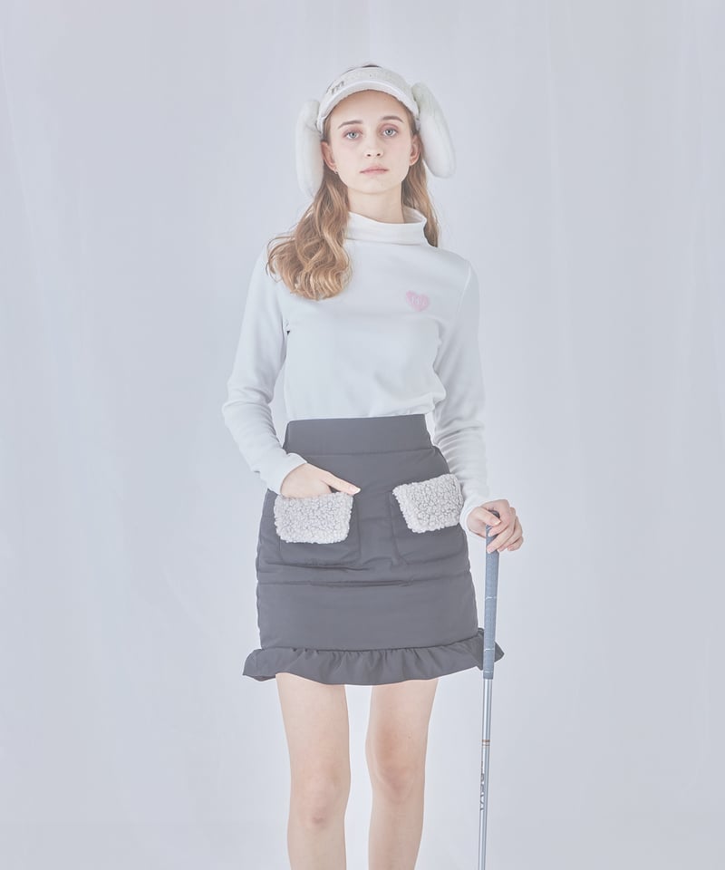 frill down skirt (black) | ミヌエール（minuére）