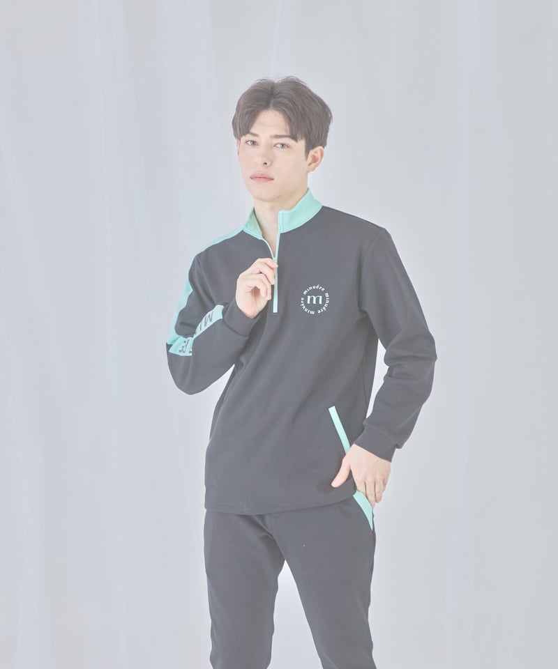 greenclothing ビブ　ネイビー　M 美品 フランス軍 フリースジャケット ネイビー USED JJ344UN フルジップ