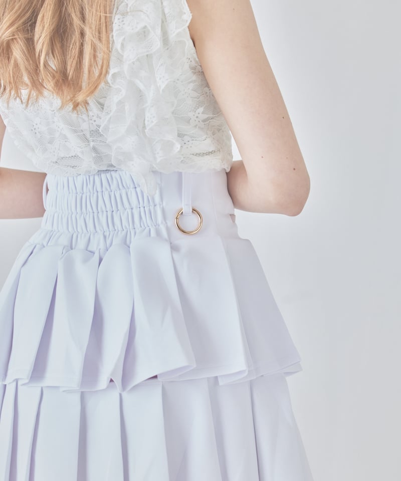 ★MAINBOOTH★Univ. Pleats Dress(WHITE)★正規品/韓国直送料込 frill pleats skirt(white) | ミヌエール(minuére)
