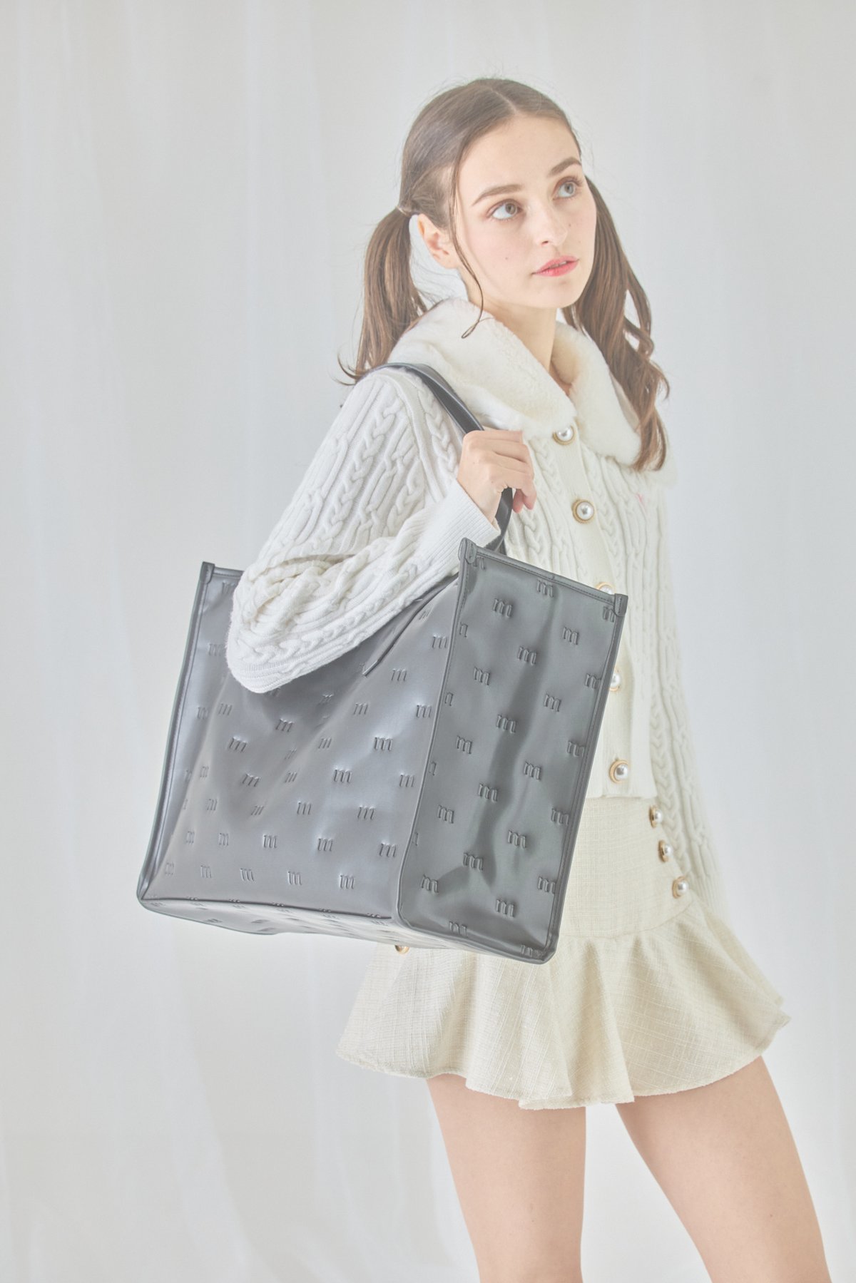 big tote bag (black) | ミヌエール（minuére）