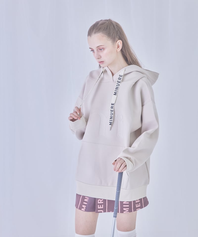再入荷】unisex emboss hoodie (ivory) | ミヌエール（minuére）