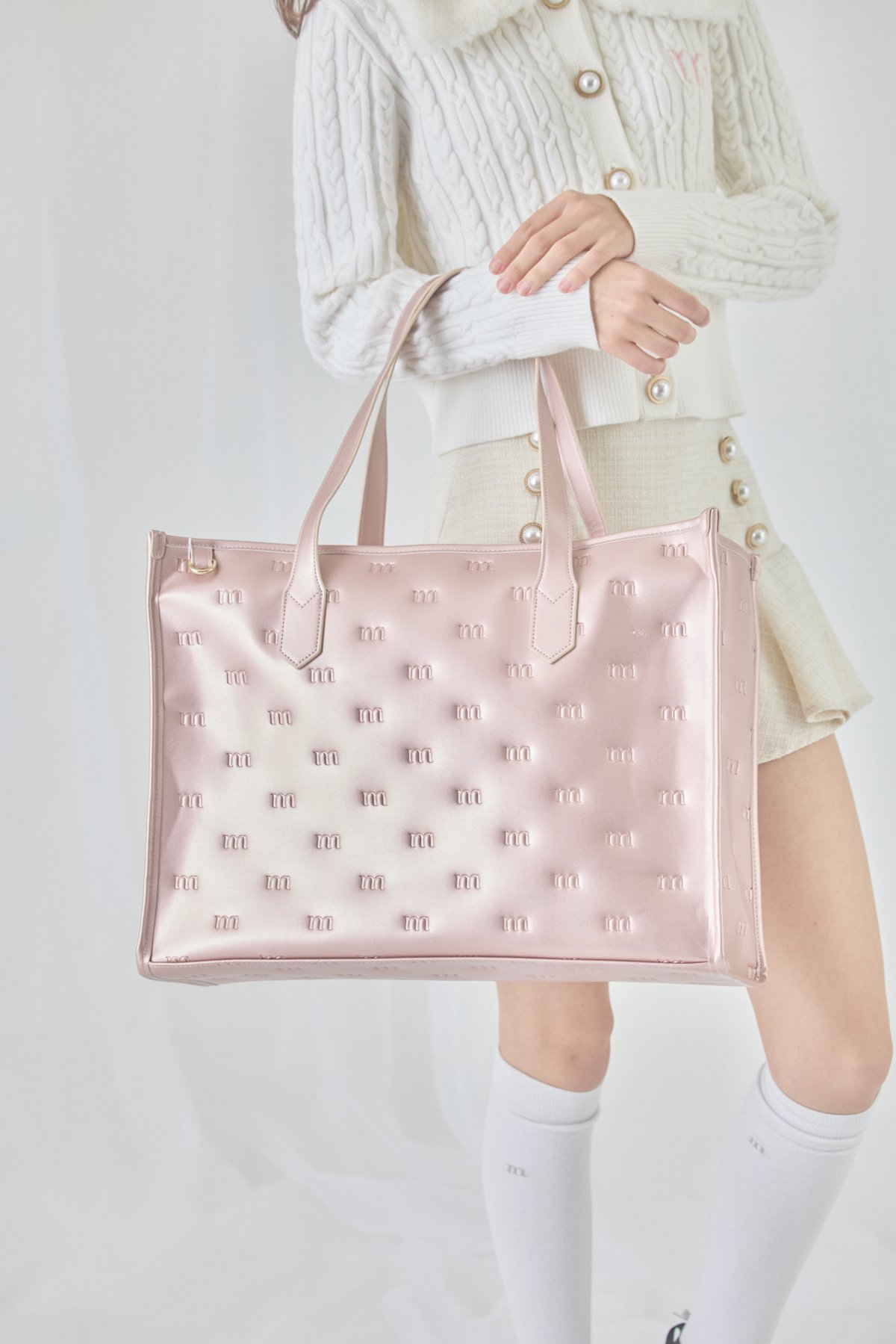 big tote bag (pearl pink) | ミヌエール（minuére）