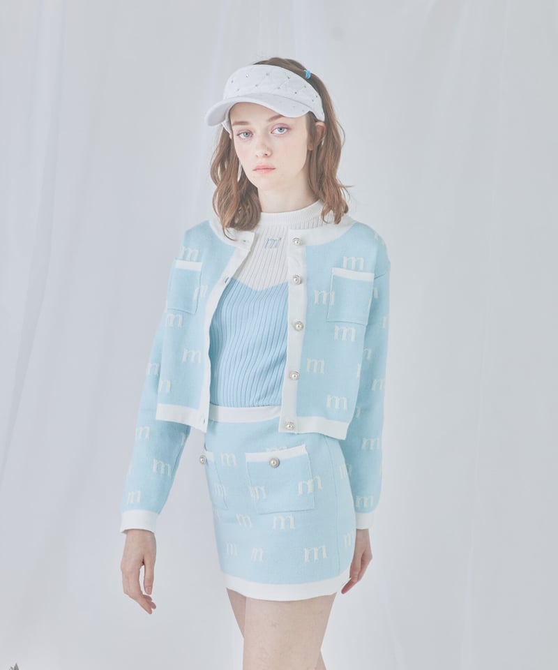 burcle logo skirt (l.blue) | ミヌエール（minuére）