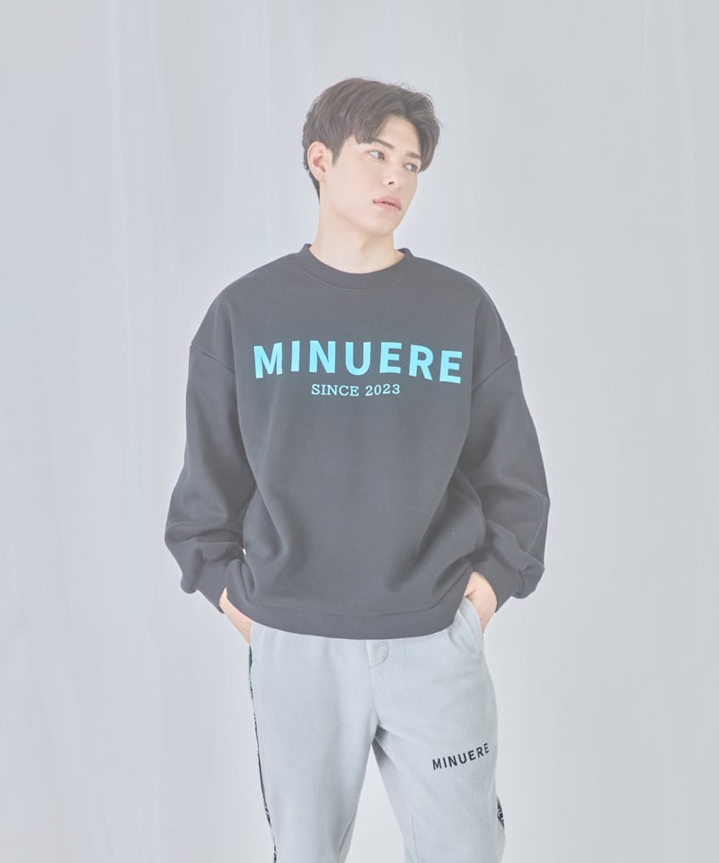 unisex logo sweat (black) | ミヌエール（minuére）