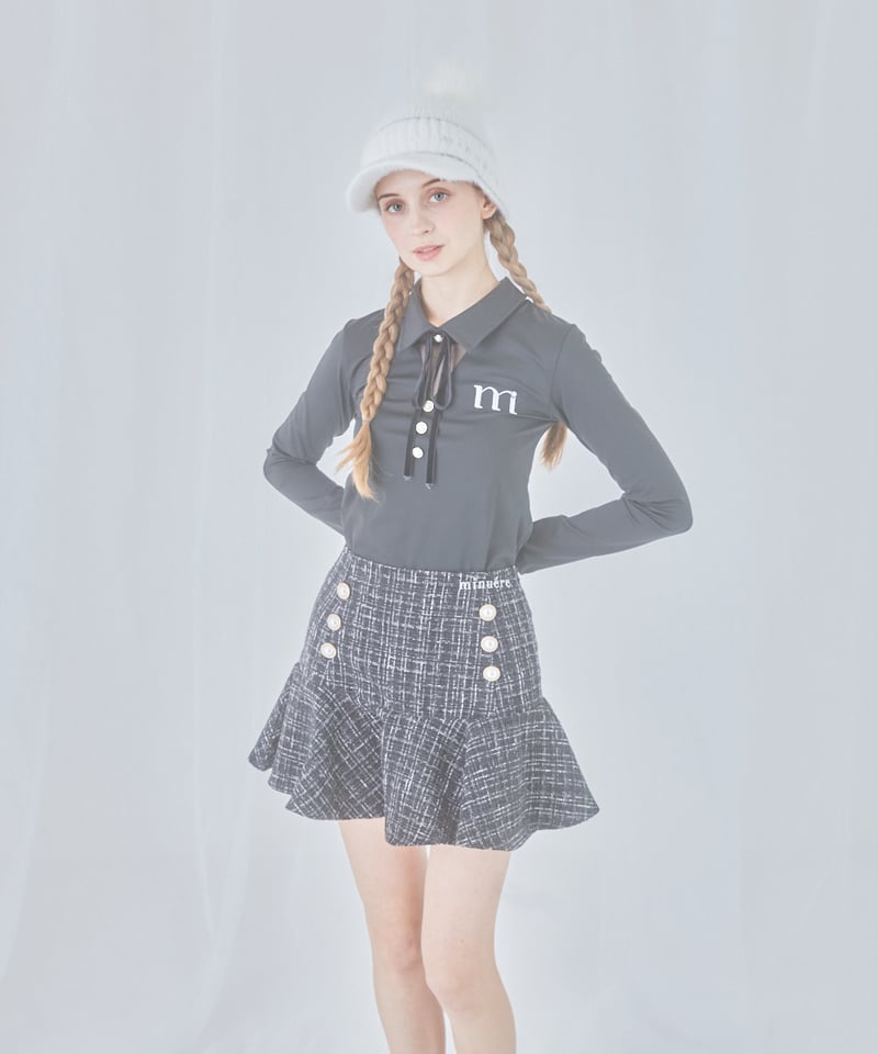 tweed inner skirt (black) | ミヌエール（minuére）