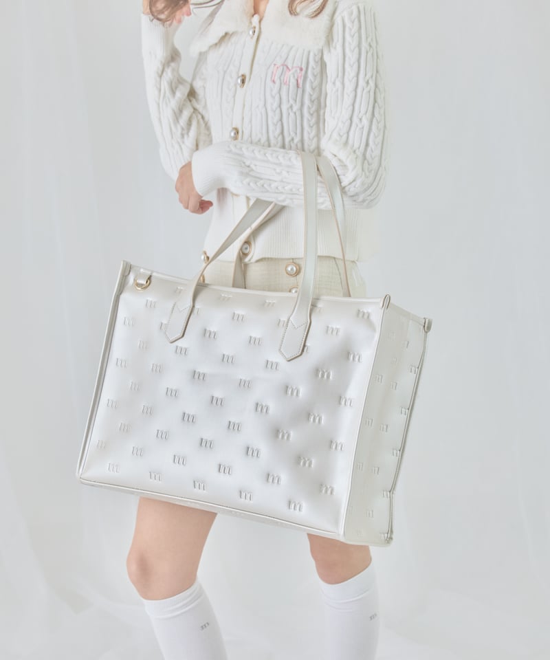 big tote bag (pearl white) | ミヌエール（minuére）