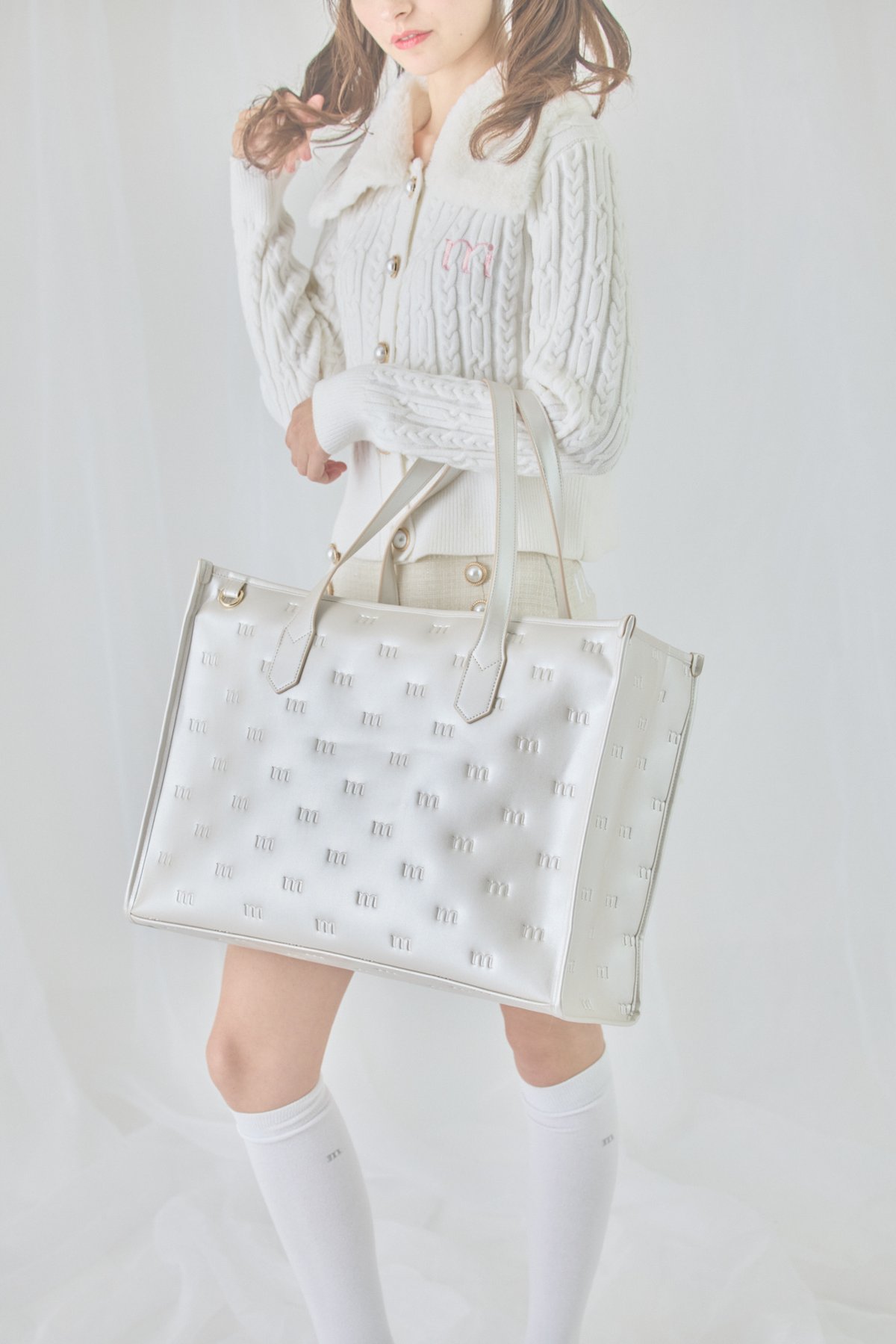 big tote bag (pearl white) | ミヌエール（minuére） 