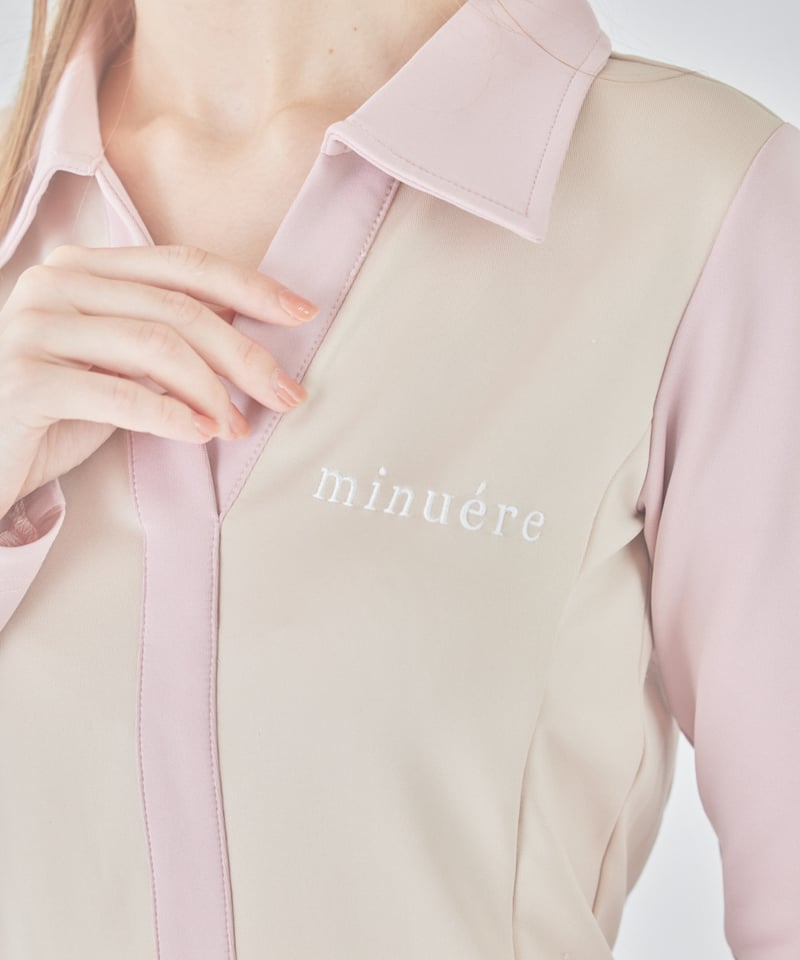 bi color onepiece（navy）　ミヌエール bi color onepiece（navy） | ミヌエール（minuére）