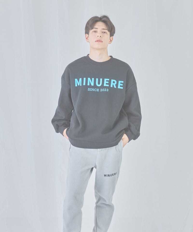 unisex logo sweat (black) | ミヌエール（minuére）