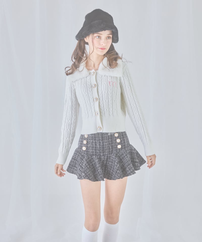 tweed inner skirt (black) | ミヌエール（minuére）
