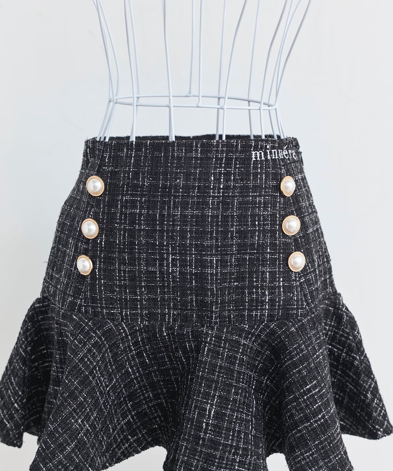 tweed inner skirt (black) | ミヌエール（minuére）